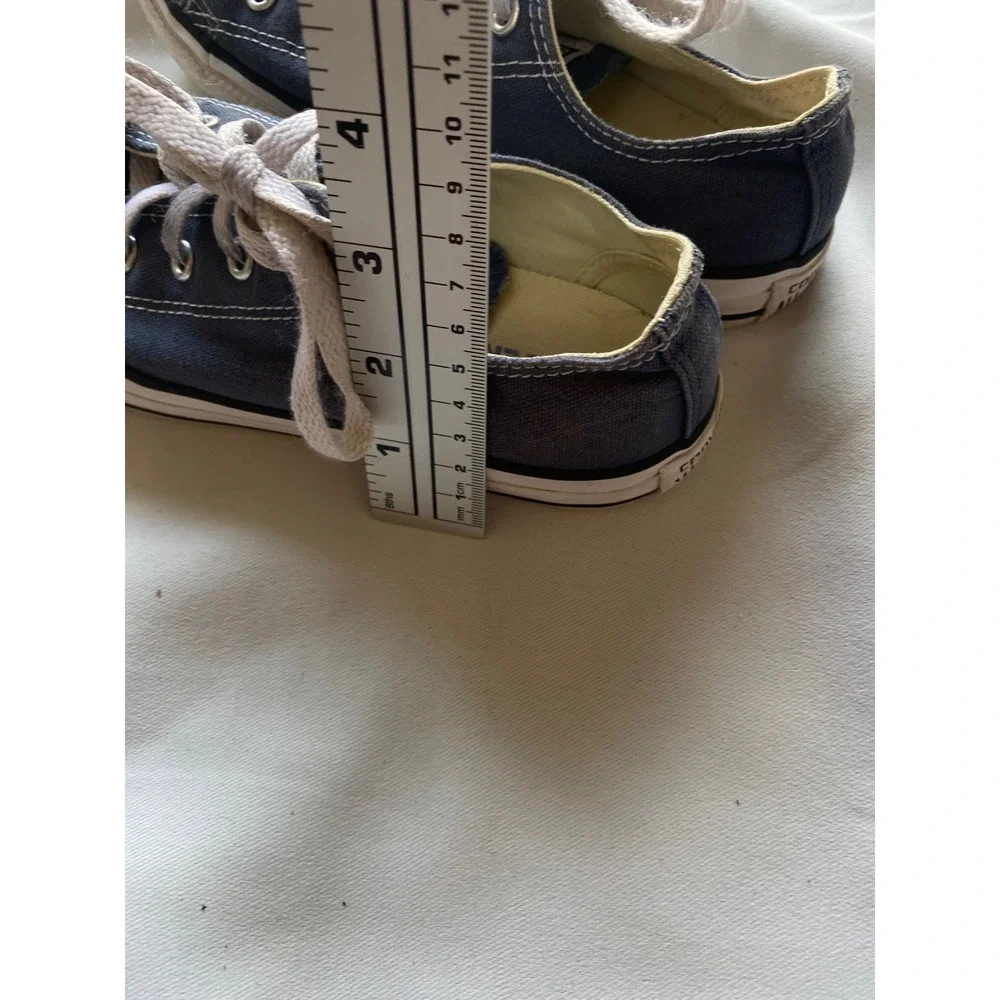 Converse All Star Sneakers Canvas Low Top Casual Shoe Kid Size 3 Play Blue White